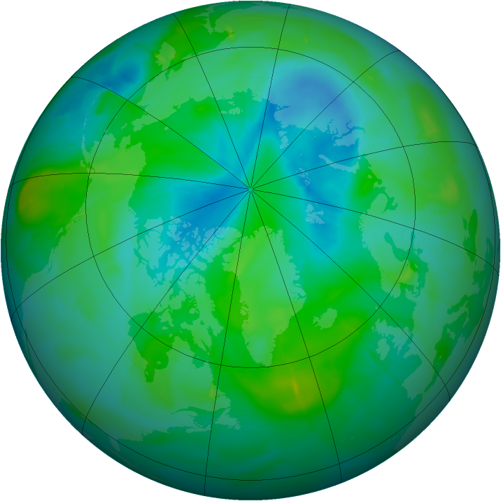 Arctic ozone map for 26 August 2009